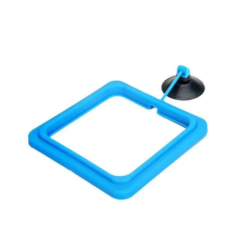 Aquarium Feeding Ring Fish Tank Station Floating Food Tray Feeder Square Circle Accessory Water Plant Buoyancy Suction Cup thumbnail 6