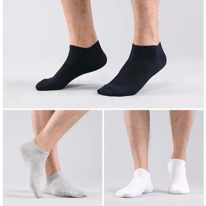 5/10 Pairs Women Socks Breathable Sports socks Solid Color Boat socks Comfortable Cotton AnkleSocks White Black thumbnail 6