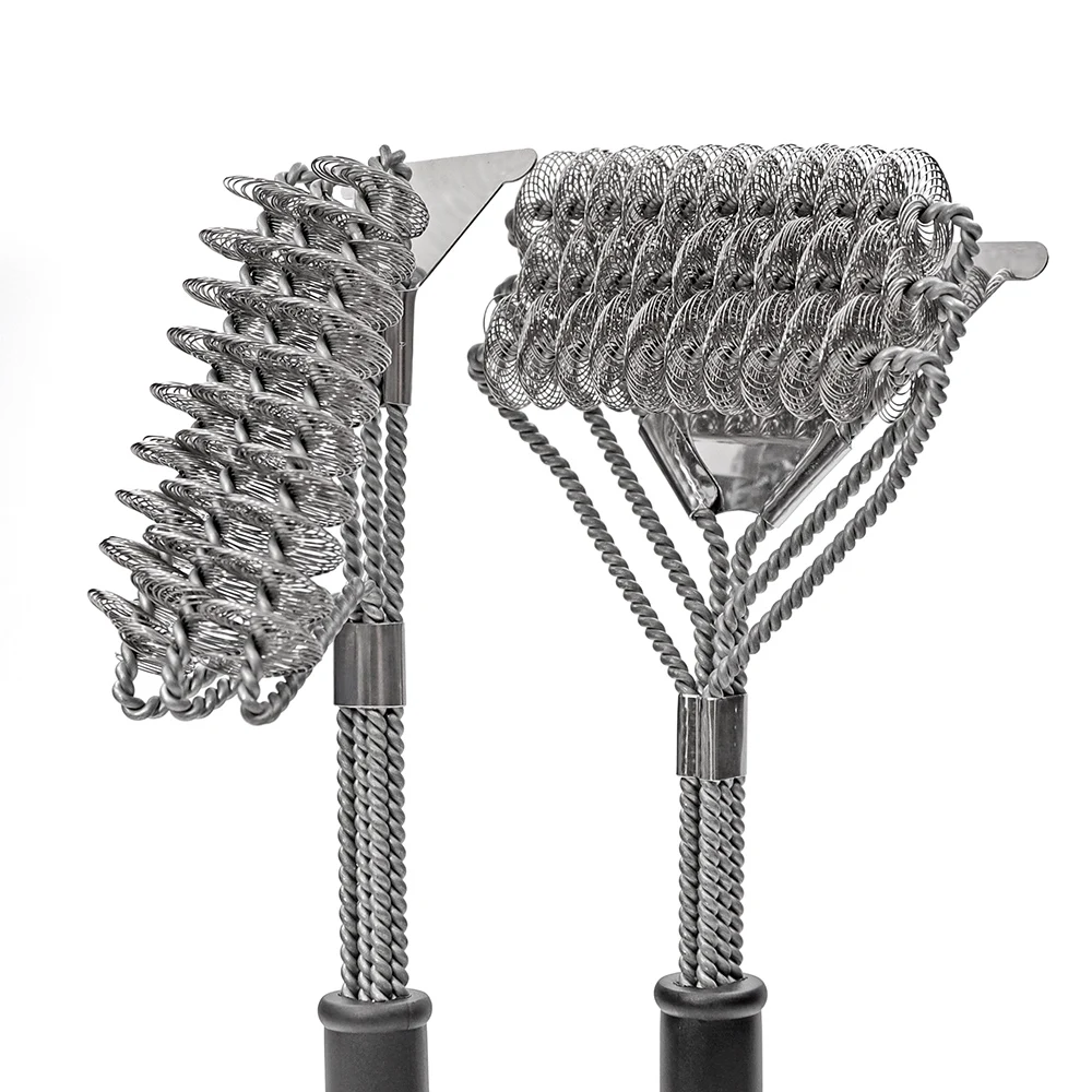 Safe Grill Brush - Bristle Free BBQ Grill Brush - Rust Resistant Stainless Steel Barbecue Cleaner - Great Grilling Accessories thumbnail 5