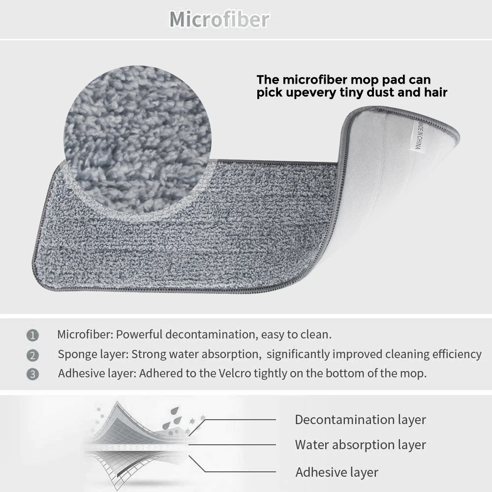 Magic Floor Cleaning Sweeper Brooms With Microfiber Pads 360° Rotation Flat Spray Floor Mop Broom For Cleaning Home Spin Mop thumbnail 5