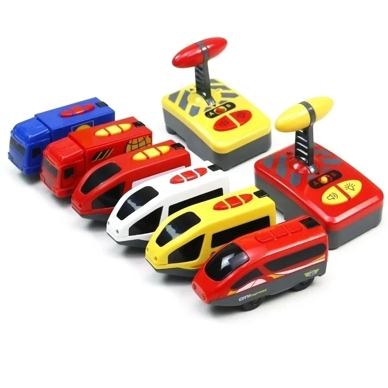RC Electric Train Set Locomotive Magnetic Train Diecast Slot Toy Fit for Brand Wooden Railway Tracks Toys for Children Gifts thumbnail 3
