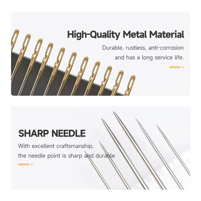 12/36PCS Sewing Needles Multi-size Side Opening Stainless Steel Darning Sewing Household Hand Tools thumbnail 6