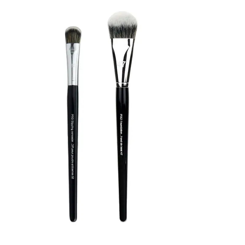 KSHBO 2pcs/Set Women's Foundation Brush Set 47 Broom Head Liquid Makeup Base Brushes for Face Shadow Repairing Beauty Tools thumbnail 2