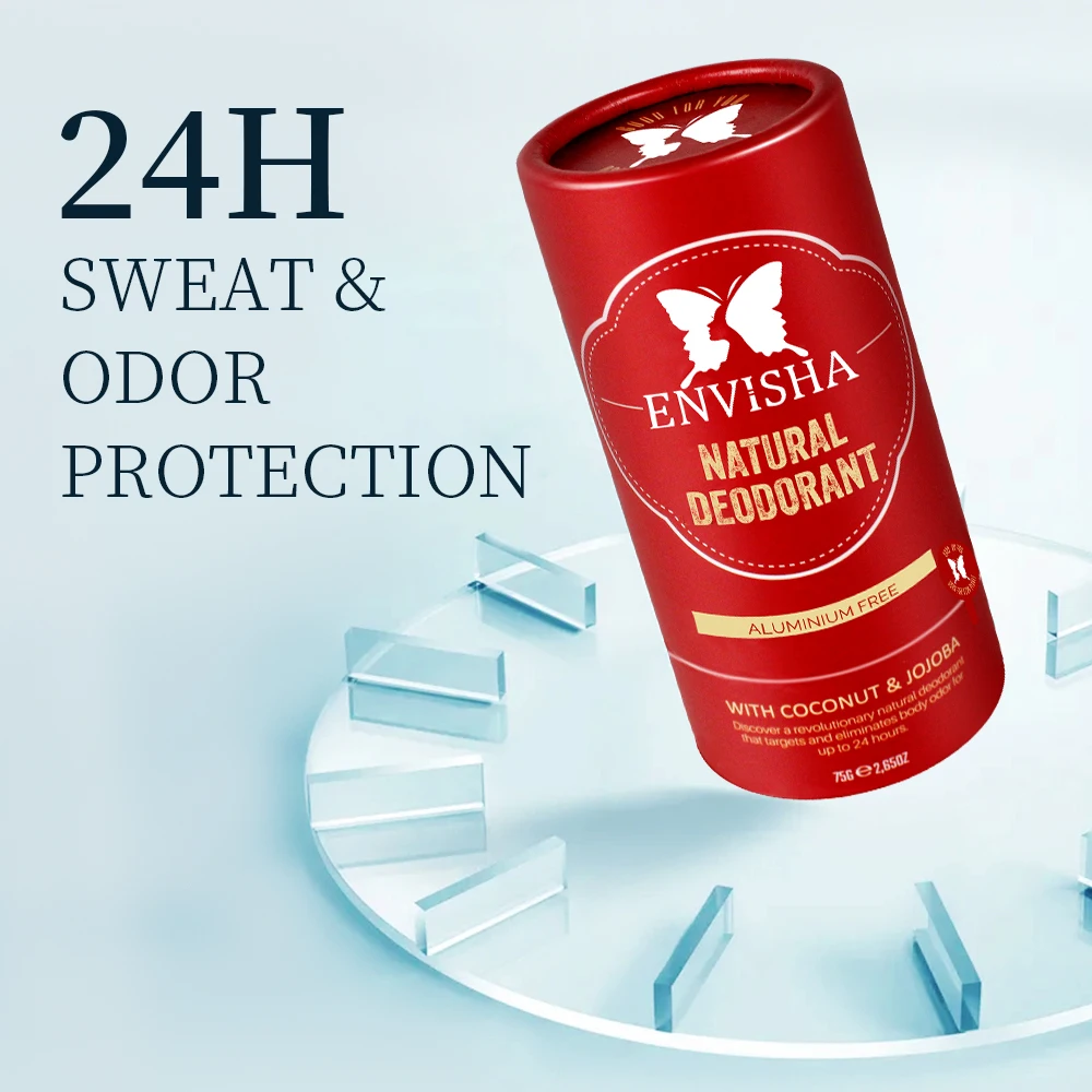 ENVISHA Beauty Health Antiperspirant Deodorant Stick Cream Body Skin Care Natural Mint Cucumber Underarm Odor Women Men Sports thumbnail 3