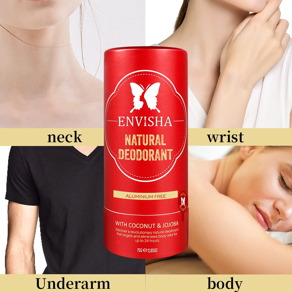 ENVISHA Beauty Health Antiperspirant Deodorant Stick Cream Body Skin Care Natural Mint Cucumber Underarm Odor Women Men Sports thumbnail 2