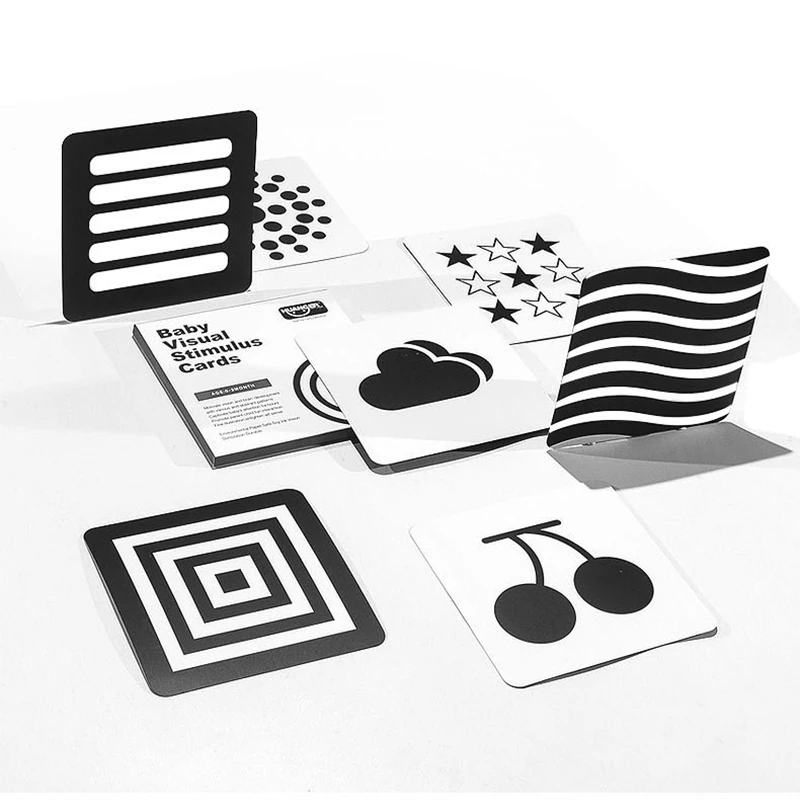 Montessori Baby Visual Stimulation Card Toys Black White Flash Cards Early Childhood Learning Educational Toys for Newborn Baby thumbnail 6