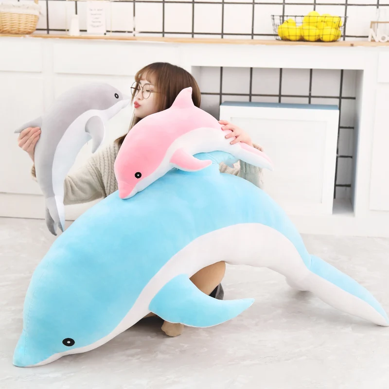 1pc 30/50CM kawaii Dolphin Plush Toys Lovely Stuffed Soft Animal Pillow Dolls for Children Girls Sleeping Cushion Gift thumbnail 5