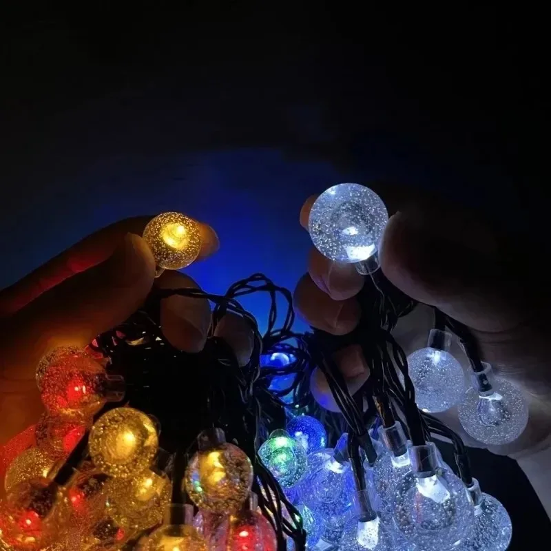 5-22M Solar String Lights Outdoor 200 Led Crystal Globe Lights Waterproof Solar Festoon Fairy Light For Garden Christmas Decor thumbnail 5