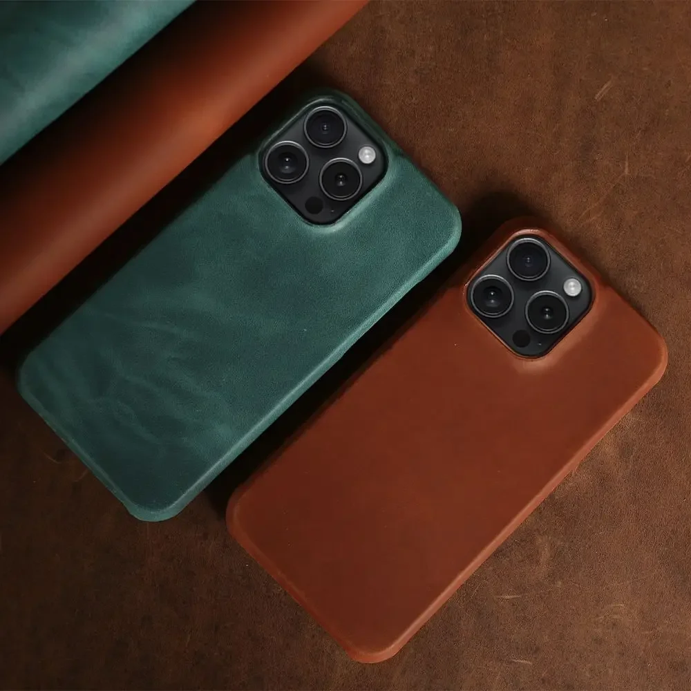 ZWW Crazy House Genuine Leather Cover Case For Iphone 15 Pro Max Case For Iphone 14pro 12 11 XR XS 13 8 Aesthetic Vintage Retro thumbnail 4