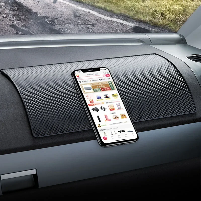 New Car Dashboard Sticky Anti-Slip PVC Mat Auto Non-Slip Sticky Gel Pad Car Styling Interior for Phone Sunglasses Holder thumbnail 2