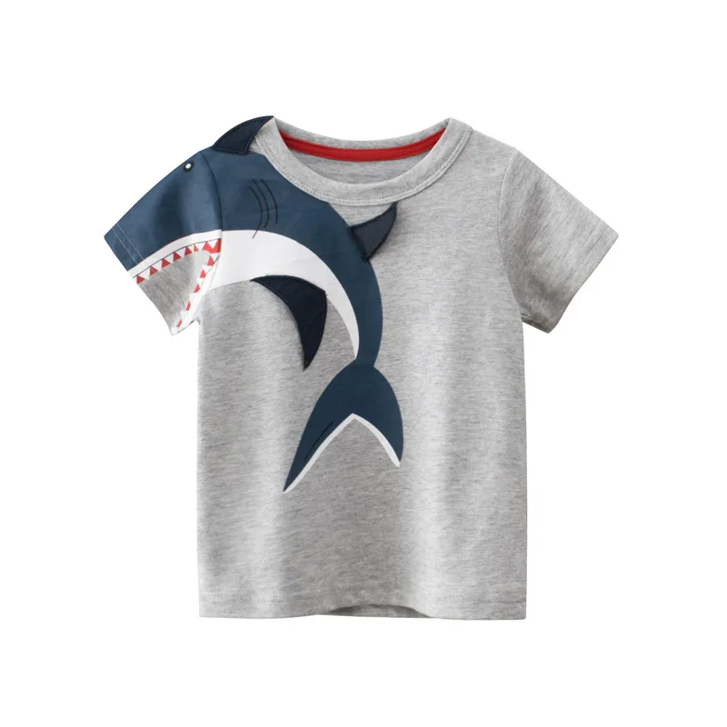 Children Short Sleeve T-shirts Korean Version Kids Clothing Boy Baby Cotton Tees 2-9 Years Summer Cartoon Tops thumbnail 3