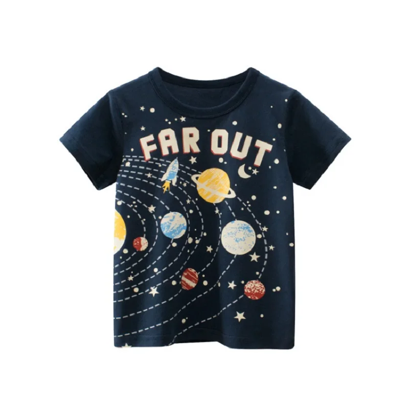 Children Short Sleeve T-shirts Korean Version Kids Clothing Boy Baby Cotton Tees 2-9 Years Summer Cartoon Tops thumbnail 6