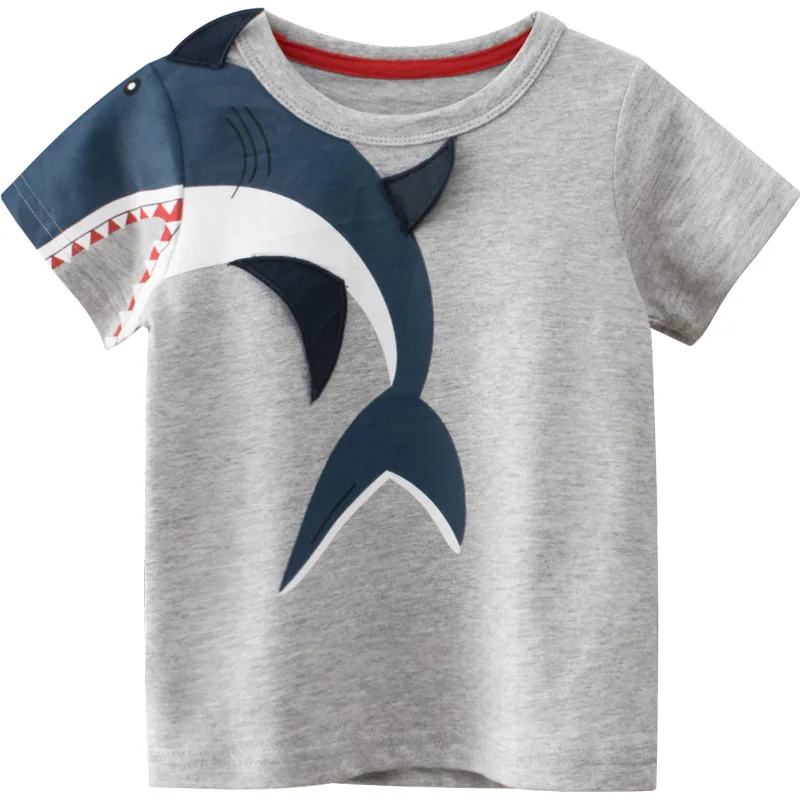 Children Short Sleeve T-shirts Korean Version Kids Clothing Boy Baby Cotton Tees 2-9 Years Summer Cartoon Tops thumbnail 2