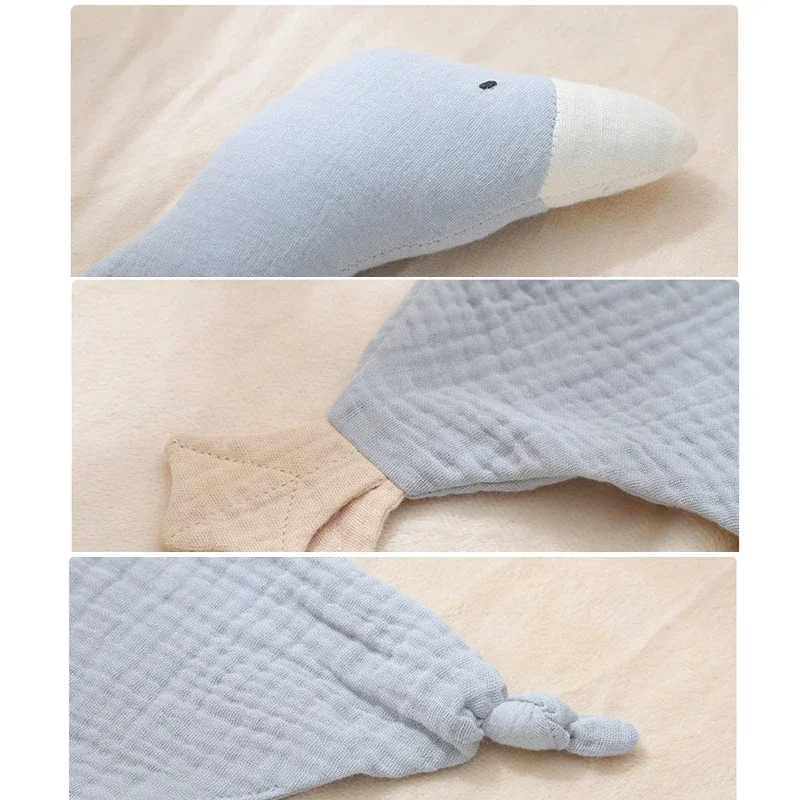 Baby Soother Appease Towel Bib Soft Animal Goose Doll Teether Infants Comfort Sleeping Nursing Cuddling Blanket Toys thumbnail 3