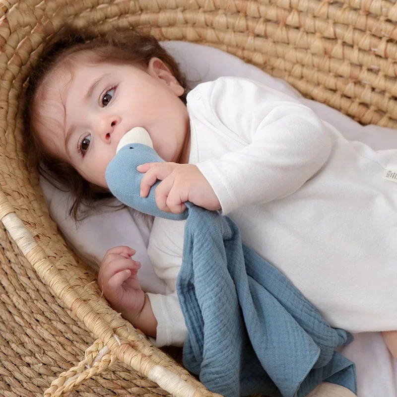 Baby Soother Appease Towel Bib Soft Animal Goose Doll Teether Infants Comfort Sleeping Nursing Cuddling Blanket Toys thumbnail 4
