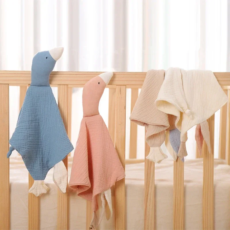 Baby Soother Appease Towel Bib Soft Animal Goose Doll Teether Infants Comfort Sleeping Nursing Cuddling Blanket Toys thumbnail 6