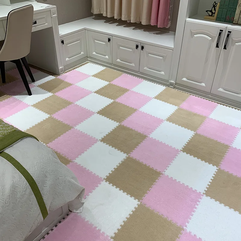 Soft Plush  Baby Play Mat EVA Foam Children's Carpet Interlocking Exercise Tiles Floor Carpet And Rug for Kids Pad 30*30 CM thumbnail 3
