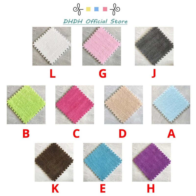 Soft Plush  Baby Play Mat EVA Foam Children's Carpet Interlocking Exercise Tiles Floor Carpet And Rug for Kids Pad 30*30 CM thumbnail 6