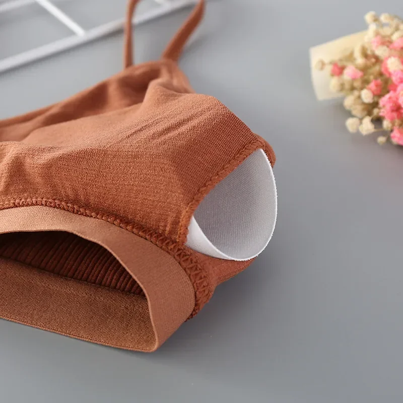New Women Cotton Sports Bra Tube Top Female Seamless Underwear Tube Bra Wireless Bralette Sexy Lingerie No Rims thumbnail 2