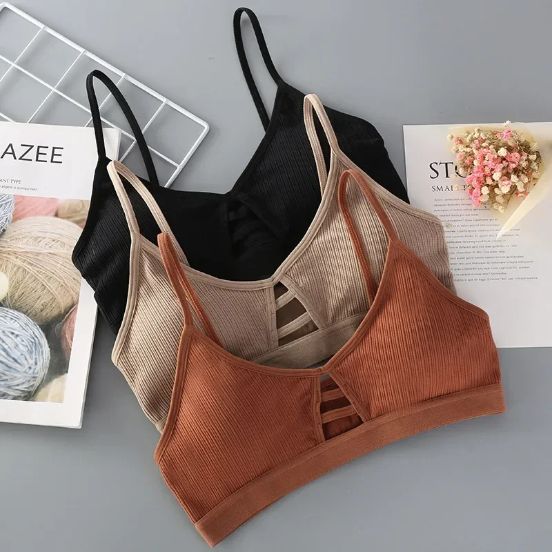 New Women Cotton Sports Bra Tube Top Female Seamless Underwear Tube Bra Wireless Bralette Sexy Lingerie No Rims thumbnail 6