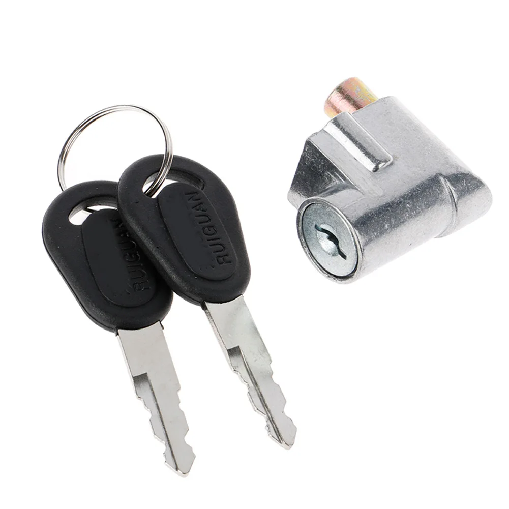 Ignition Switch Battery Safety Lock Universal Battery Chager Mini Lock With 2 Keys For Motorcycle Electric Bike Scooter E-bike