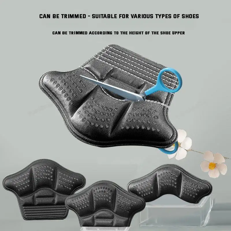 5D Men Heel Protectors Stickers Comfort Leather Shoes Pads Sneakers Insoles Foot Pain Relievers Adjust Size Cushion Care Inserts thumbnail 4