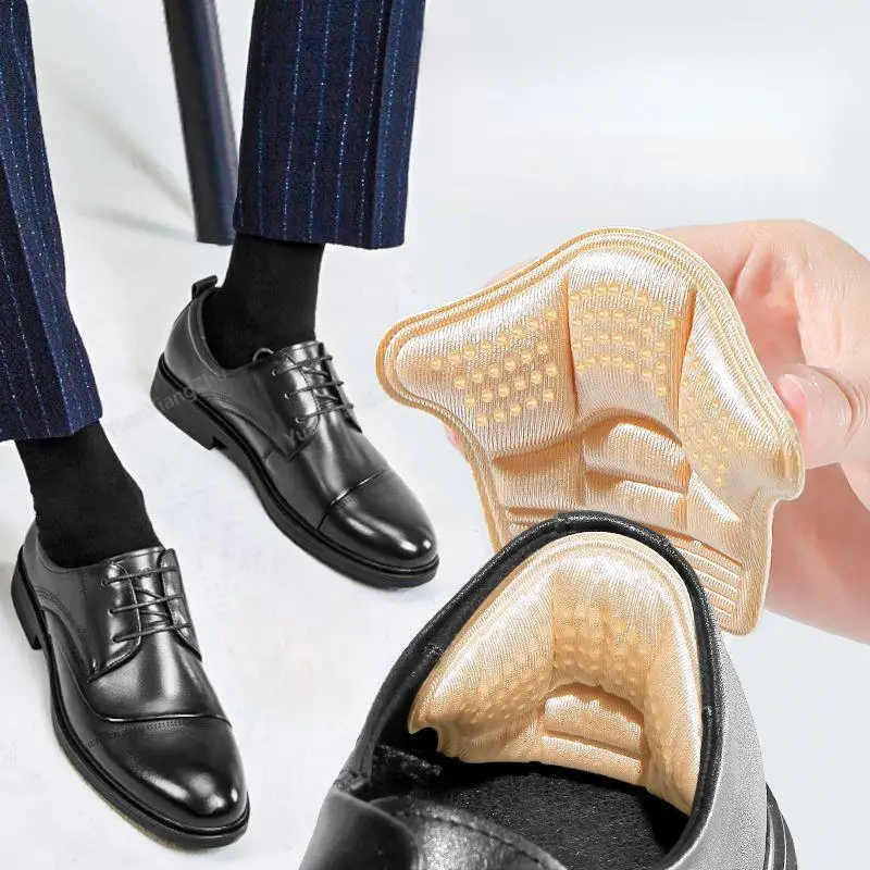 5D Men Heel Protectors Stickers Comfort Leather Shoes Pads Sneakers Insoles Foot Pain Relievers Adjust Size Cushion Care Inserts thumbnail 6