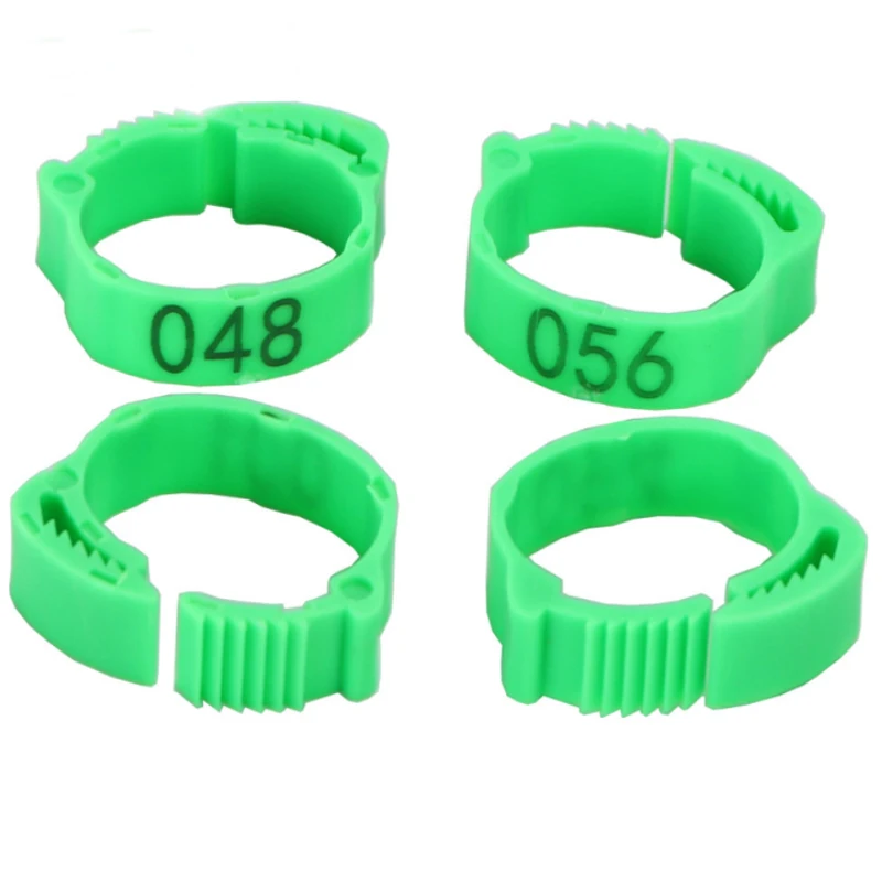 Chicken Foot Rings Label Clasp Plastic Adjustable Poultry Leg Snap Ratchet Clip Digital Duck Pigeon Goose Farm Feed Tool 25/100 thumbnail 3