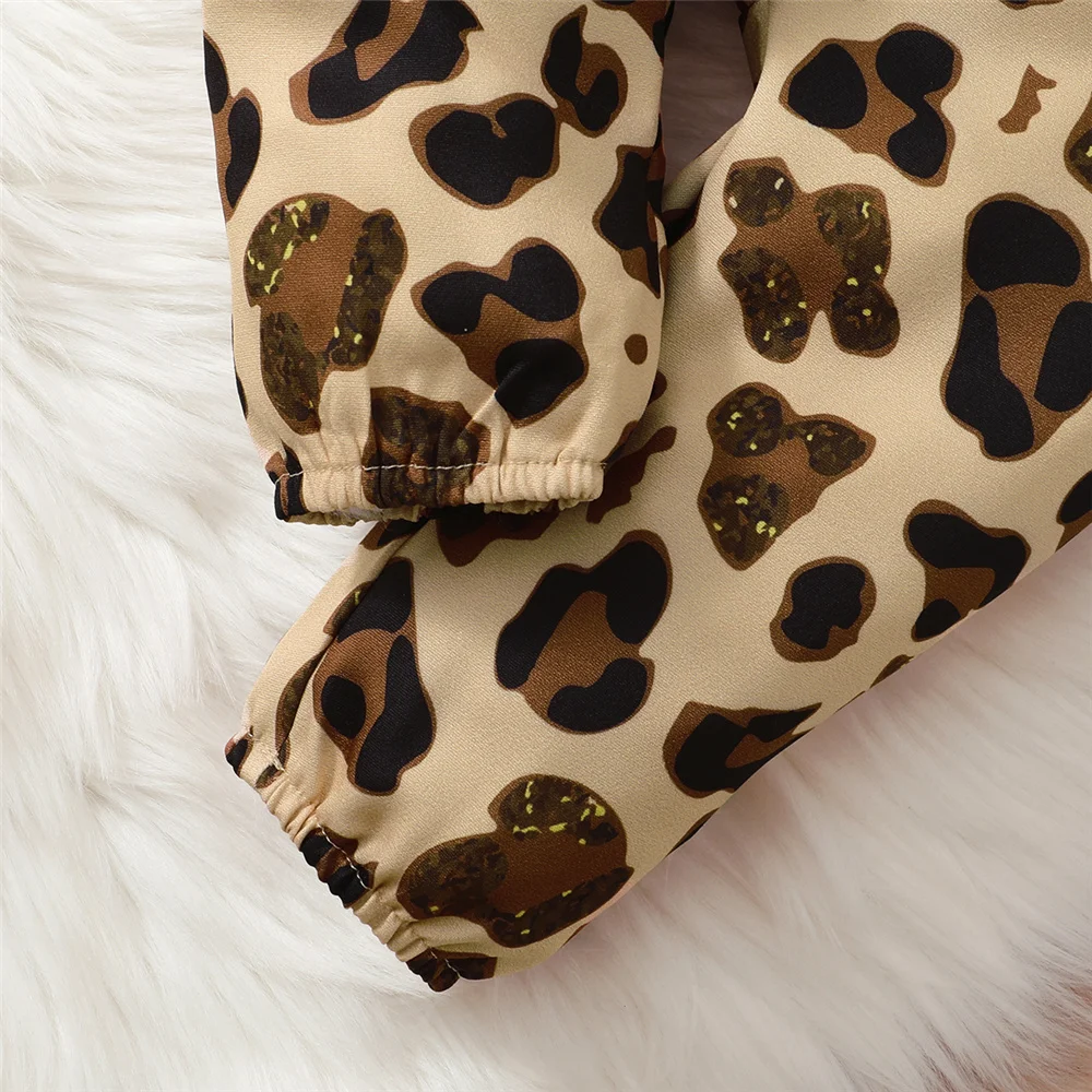 0-18 Months Newborn Baby Girl Clothes Set Long Sleeve Bodysuit+Leopard Pants+Headband 3PCS Fashion Autumn Outfits Toddler Girl thumbnail 5