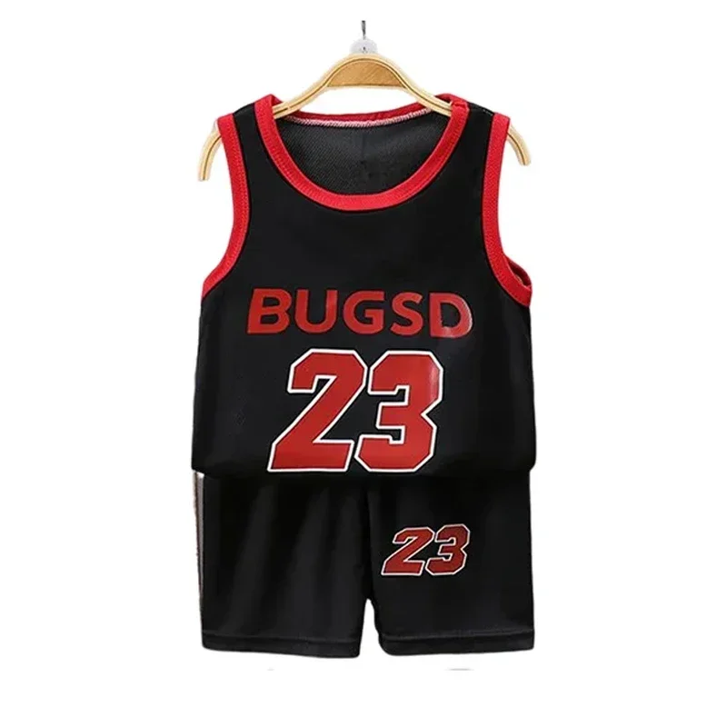 Children Sets Summer Sleeveless Basketball T-shirts Shorts for Children Clothing Quick-drying Sport Tank Tops Kids Clothes thumbnail 5