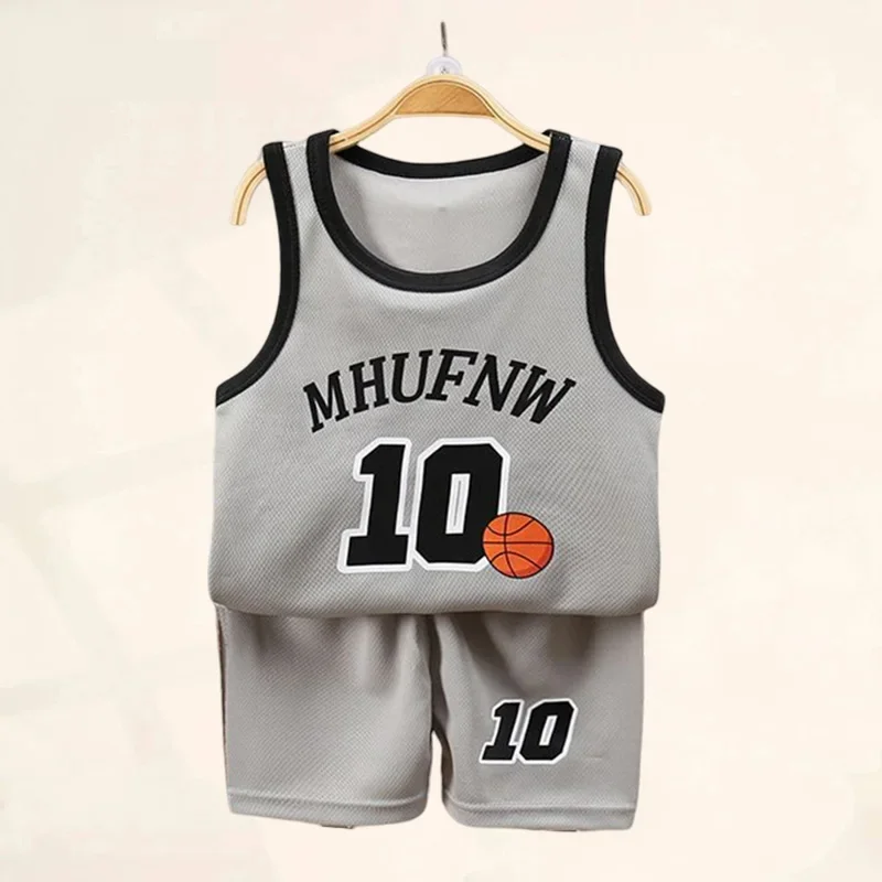 Children Sets Summer Sleeveless Basketball T-shirts Shorts for Children Clothing Quick-drying Sport Tank Tops Kids Clothes thumbnail 3