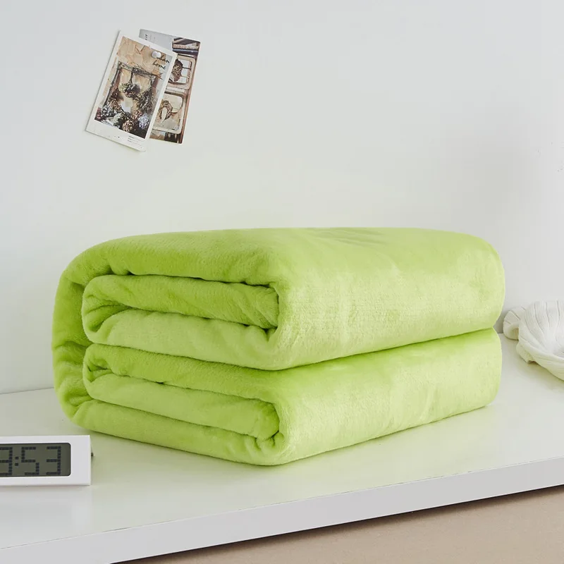 Adult Wool Blanket Bed Needle Down Duvet Solid Color Blanket and Bedspread Soft Sofa Home Bed Cover Blankets and Throws