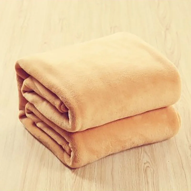 Adult Wool Blanket Bed Needle Down Duvet Solid Color Blanket and Bedspread Soft Sofa Home Bed Cover Blankets and Throws thumbnail 5