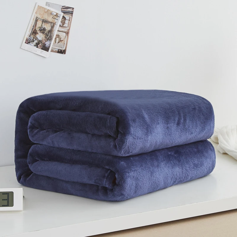 Adult Wool Blanket Bed Needle Down Duvet Solid Color Blanket and Bedspread Soft Sofa Home Bed Cover Blankets and Throws thumbnail 2