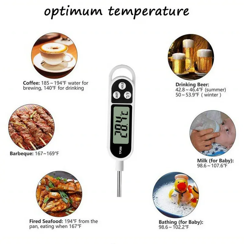 Food Thermometer TP300 Digital Kitchen Thermometer For Meat Cooking Food Probe BBQ Electronic Oven Kitchen Tools thumbnail 2