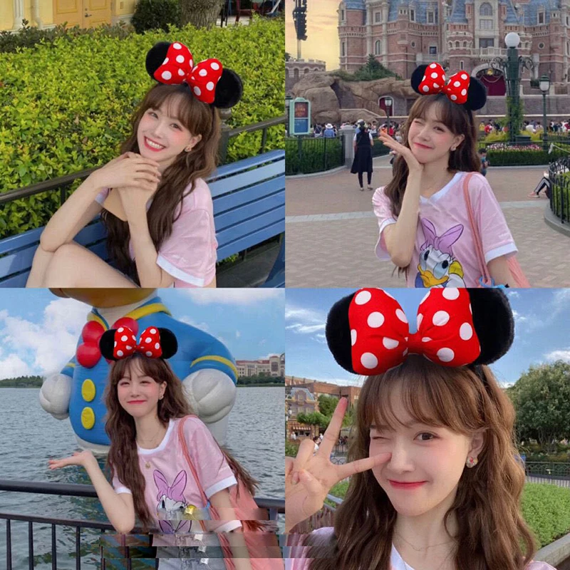Mouse Ears Headhand for Girls Adults Cute Cartoon Party Cosplay Hair Accessories Sequin Bows Hairband Toys thumbnail 2