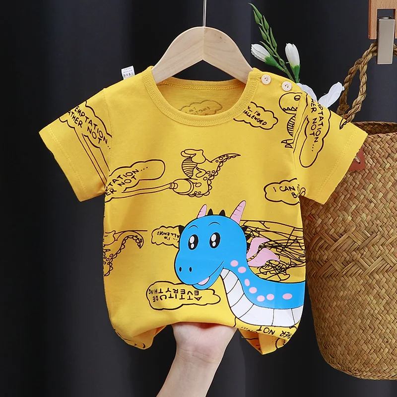 2025 Cotton Children Top For Summer 0-4Y Baby Clothes Cartoon Bears Graphic T Shirts Boys Wear Tees Kids Girls Clothes Korean thumbnail 3
