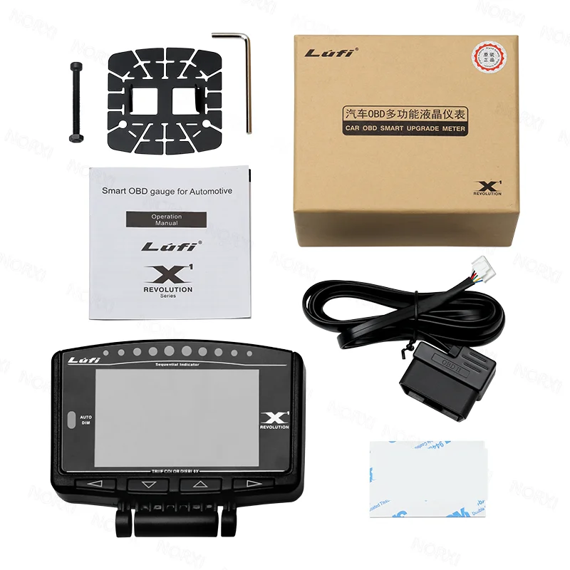 Original Lufi X1 revolution OBD OBD2 meter Smart Digital Multi English Version Gauge for car thumbnail 6