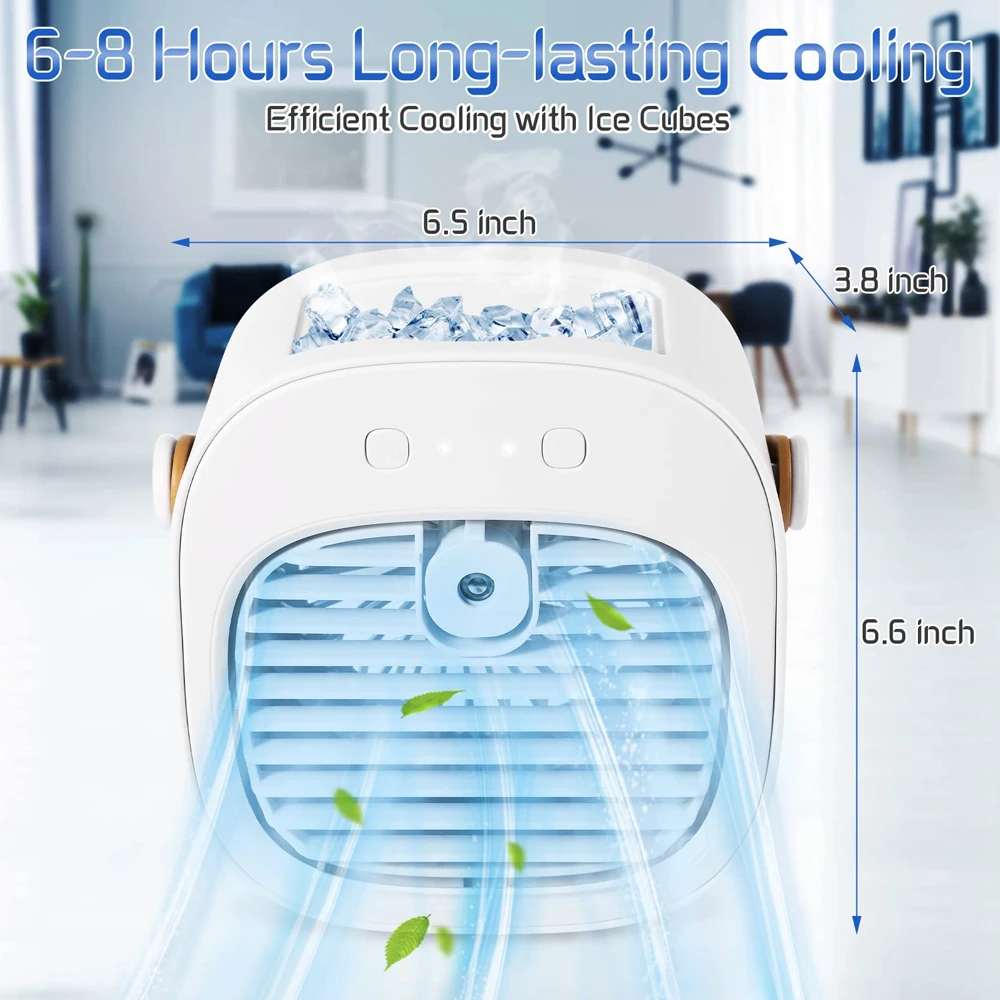 Portable Air Conditioner Rechargeable Mini Air Conditioners Personal Air Conditioning Cordless Air Cooler Fan For Room Camping thumbnail 5