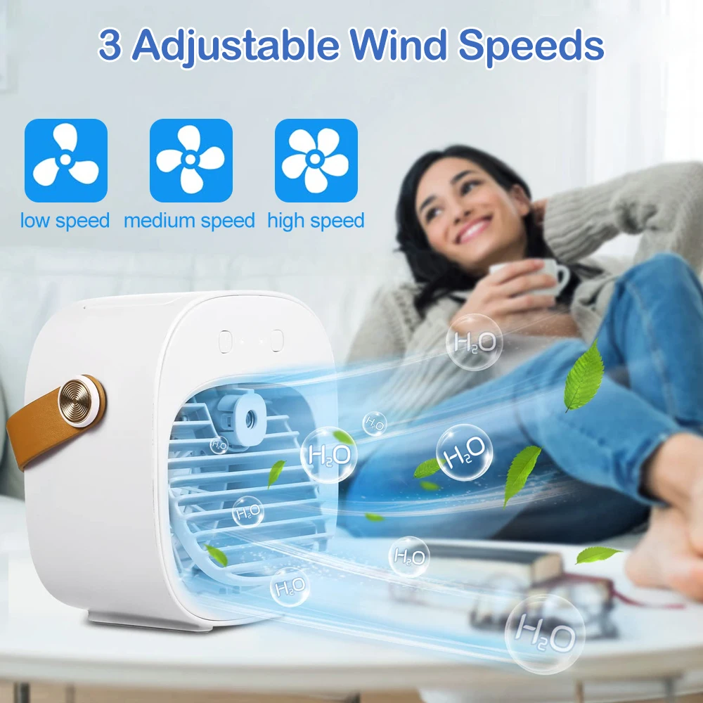 Portable Air Conditioner Rechargeable Mini Air Conditioners Personal Air Conditioning Cordless Air Cooler Fan For Room Camping thumbnail 2