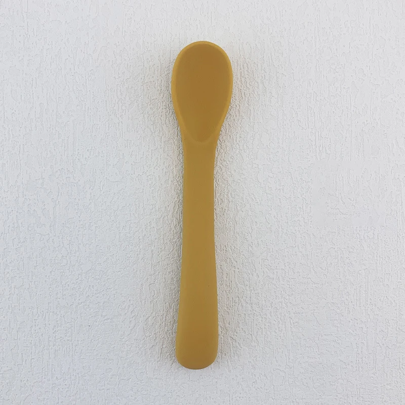 Baby Soft Silicone Spoon Food-grade Silicone Children's Supplementary Feeding Training Spoon Long-handle Silicone Feeding Spoon thumbnail 6