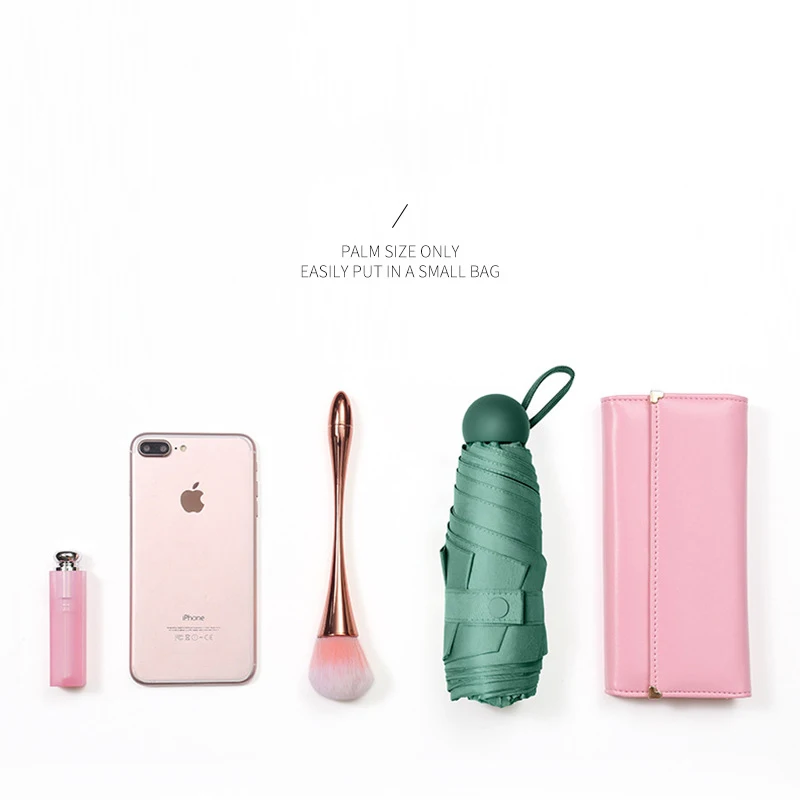 Ultralight And Compact Portable Capsule Umbrella UV Protection Umbrella Mini Five-fold Umbrella thumbnail 4
