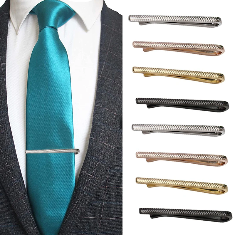 Luxury Design Metal Tie Clip Men Wedding Necktie Tie Clasp Clip Gentleman Ties Bar Crystal Tie Pin For Men Accessories Jewelry thumbnail 3
