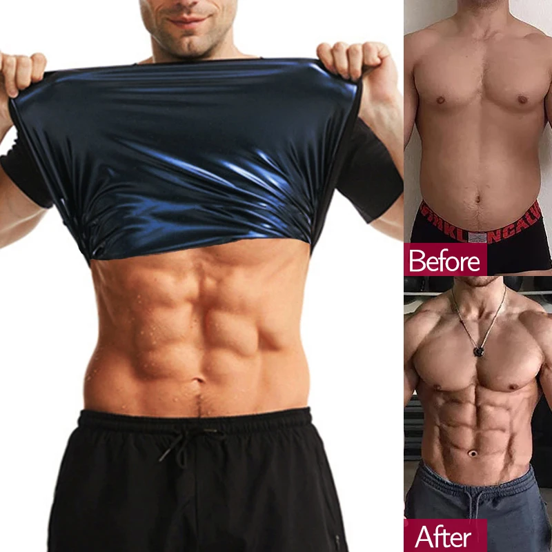 Men Sauna Suit Body Shaper Shirt Weight Loss Vest Waist Trainer Corset Slimming Sweat Tops Workout Suits Fitness Shapewear thumbnail 2