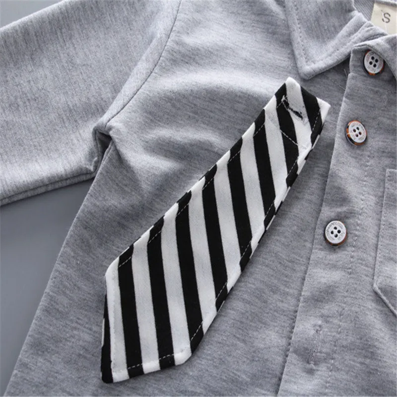 Lawadka Baby Boy Clothes Sets Long Sleeve Tie T-Shirt +Pants 2Pcs Outfits Cotton Sport Suit For Boy Clothes Spring Autumn 6M-3Y thumbnail 6
