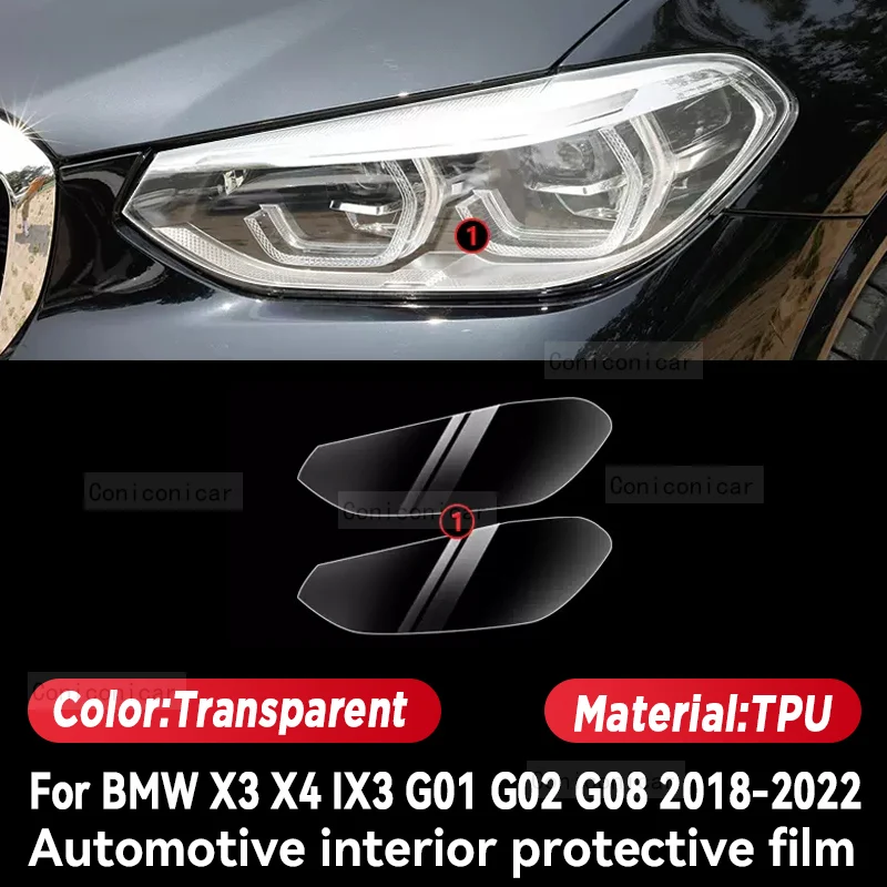 For BMW X3 X4 IX3 G01 G02 G08 2018-2022 Car Interior Center Console Protective Film Anti-scratch Repair Cover film Accessories thumbnail 4