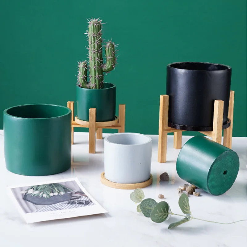 Small Durable Wood Planter Pot Trays Flower Pot Rack Strong Free Standing Bonsai Holder Home Garden Indoor Display Plant Stand thumbnail 5