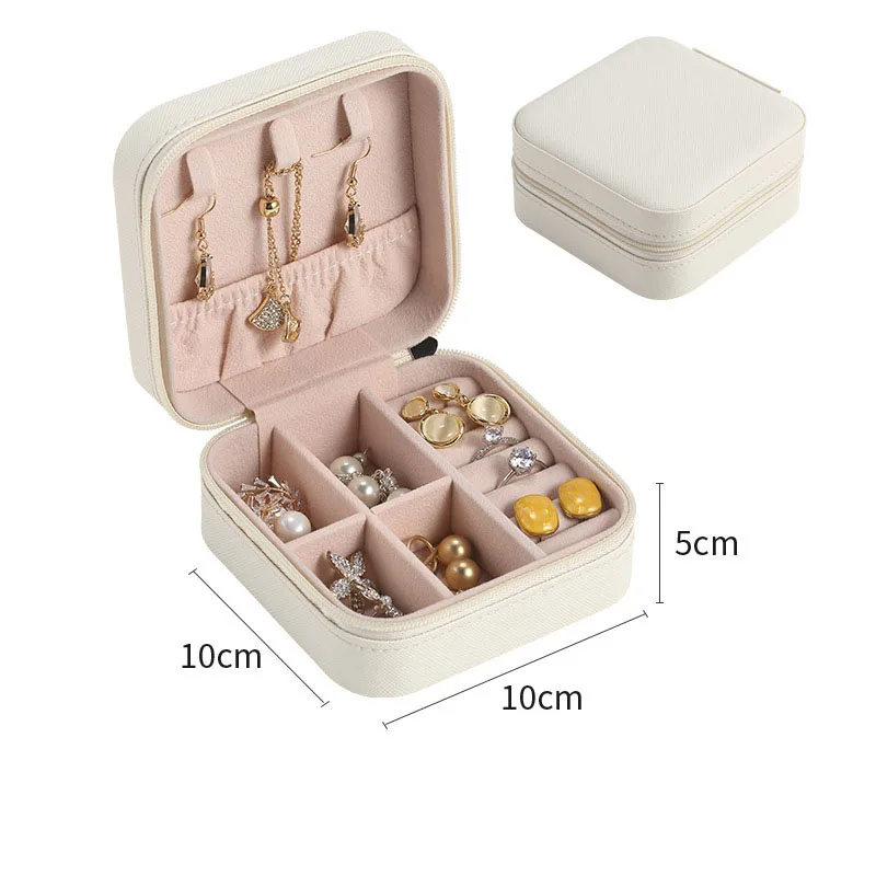 Simple ins macaroon jewelry box travel travel studs necklace ring jewelry box, portable thumbnail 5