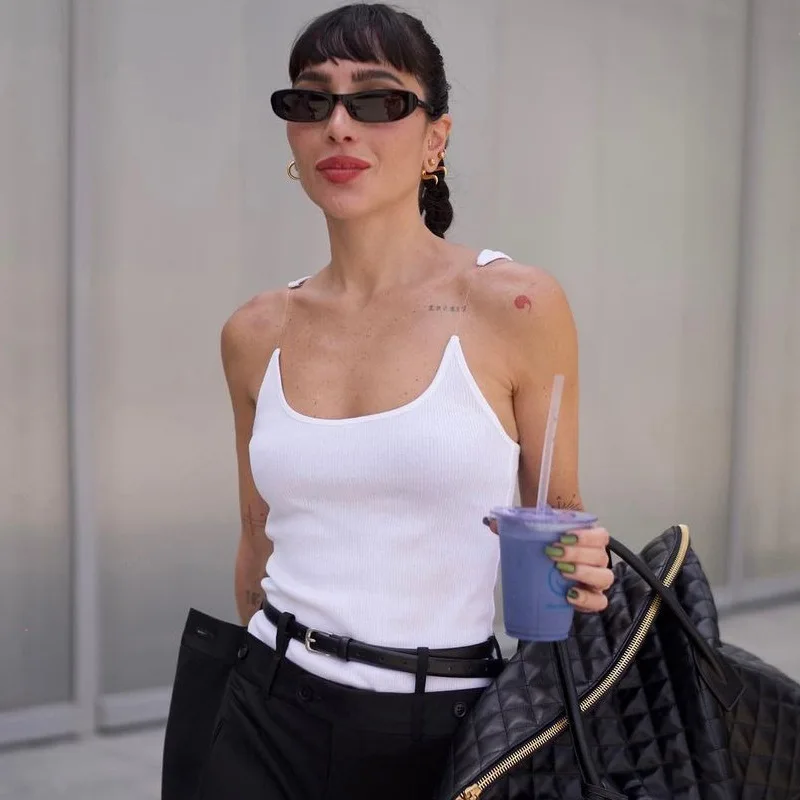 Women Ypro Ribbed Invisible Strap Tank Top Camis Tee thumbnail 4