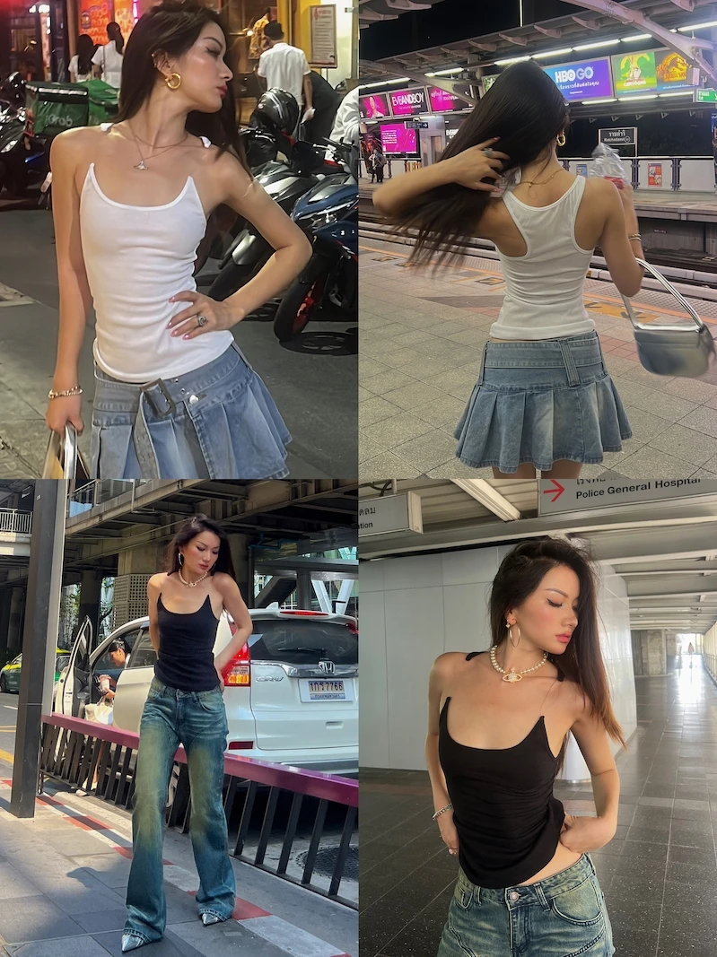 Women Ypro Ribbed Invisible Strap Tank Top Camis Tee thumbnail 3
